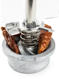 Flash Sale Oléron Manual chilli grinder in matt wood and acrylic, 14cm Speciality Spice Mills
