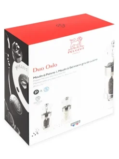 Online Oslo Duo of manual wet salt and pepper mills, acrylic, 14 cm Salt|Salt & Pepper Mill Sets