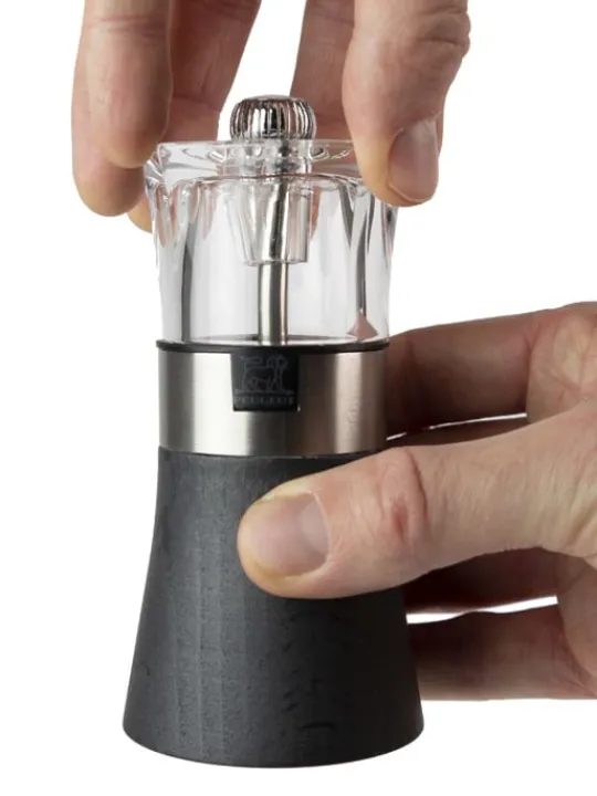 Outlet Oslo pepper mill, wood, stainless steel and acrylic, 12cm Pepper|Pepper Mills