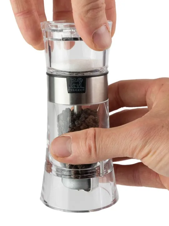 Shop Oslo Manual combi salt shaker and pepper mill in acrylic 13 cm - 5in. Salt|Salt & Pepper Mill Sets