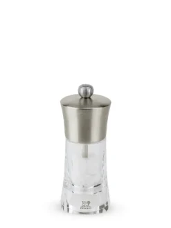 Fashion Ouessant Manual salt mill in stainless steel and acrylic 14 cm - 5,5in. Salt|Salt Mills