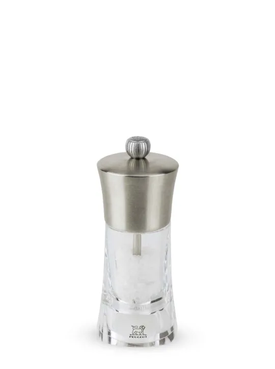 Fashion Ouessant Manual salt mill in stainless steel and acrylic 14 cm - 5,5in. Salt|Salt Mills