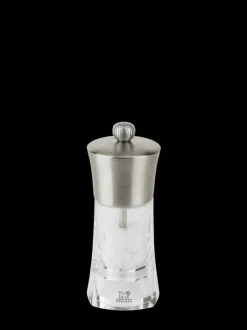 Fashion Ouessant Manual salt mill in stainless steel and acrylic 14 cm - 5,5in. Salt|Salt Mills