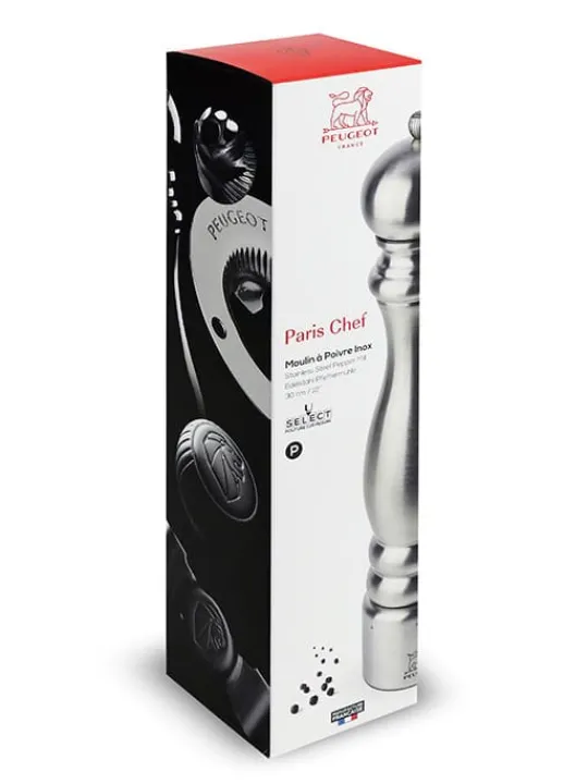 Cheap Paris chef U’select manual pepper mill in stainless steel, 30cm Pepper|Pepper Mills
