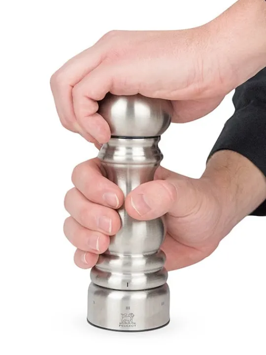 New Paris chef U’select manual salt mill in stainless steel, 18cm Salt|Salt Mills