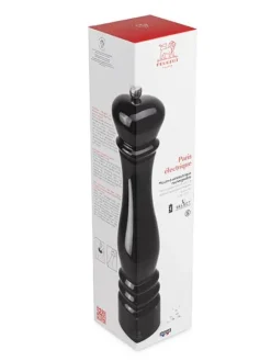 New Paris electric u'select electric wooden salt mill in black gloss, 34cm Salt|Salt Mills