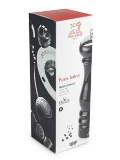 Discount Paris icône u'select manual wooden pepper mill in black gloss, 22cm Pepper|Pepper Mills