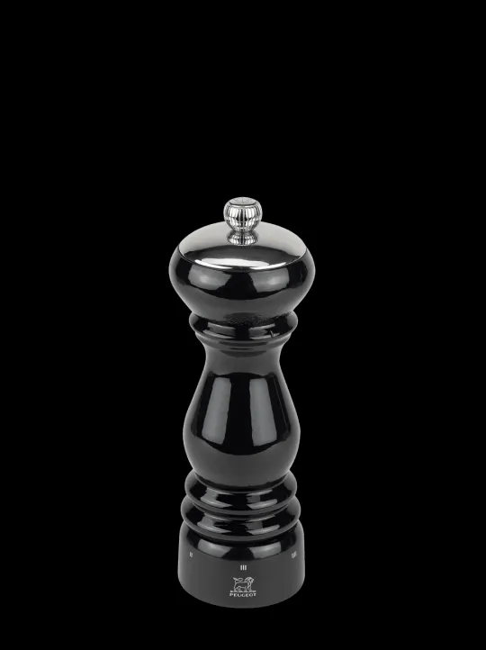 Best Sale Paris icône u'select manual wooden salt mill with a black gloss finish, 18cm Salt|Salt Mills