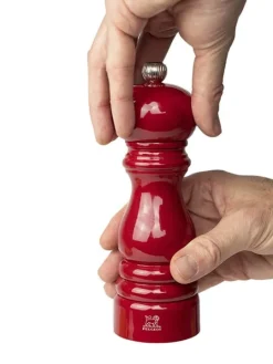 Outlet Paris Manual wooden salt mill in passion red gloss, 18cm Salt|Salt Mills