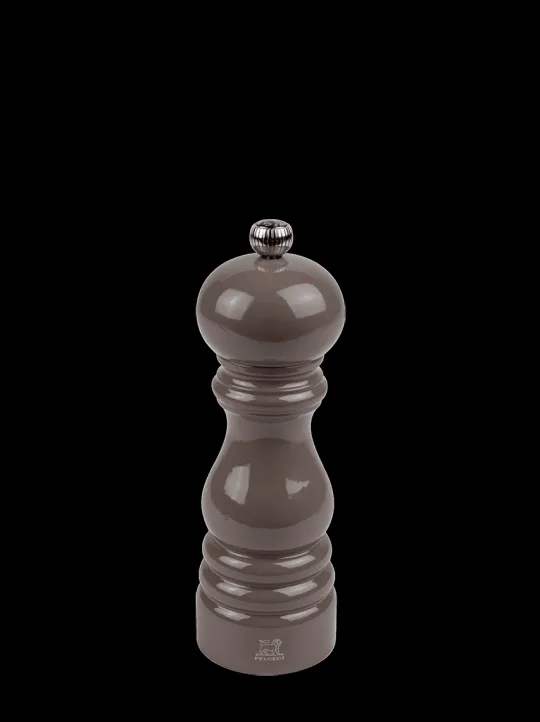 Online Paris Manual wooden salt mill in taupe grey gloss, 18cm Salt|Salt Mills