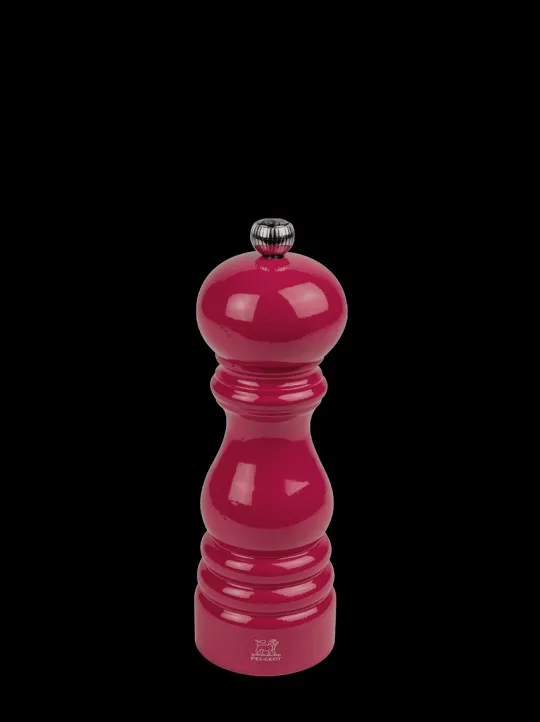 Clearance Paris Manual wooden salt mill in candy pink gloss, 18cm Salt|Salt Mills