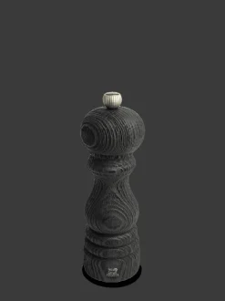 Discount Paris nature black Manual upcycled wooden pepper mill in black, 18cm Pepper|Pepper Mills