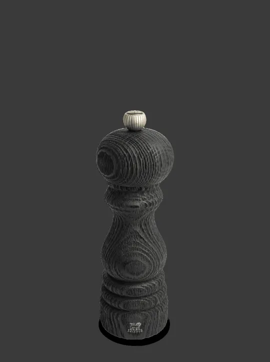 Discount Paris nature black Manual upcycled wooden pepper mill in black, 18cm Pepper|Pepper Mills
