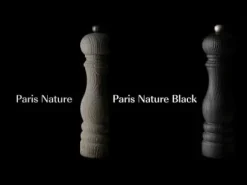 Discount Paris nature black Manual upcycled wooden pepper mill in black, 18cm Pepper|Pepper Mills