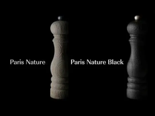 Discount Paris nature black Manual upcycled wooden pepper mill in black, 18cm Pepper|Pepper Mills
