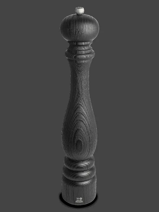 Best Paris nature black Manual upcycled wooden pepper mill in black, 40cm Pepper|Pepper Mills