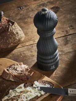 Best Paris nature black Manual upcycled wooden pepper mill in black, 40cm Pepper|Pepper Mills