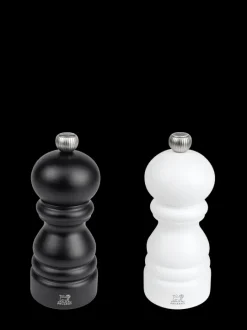 Best Paris Salt and pepper mill set, matte black and white, 12cm – 4.75 in. Salt|Salt & Pepper Mill Sets