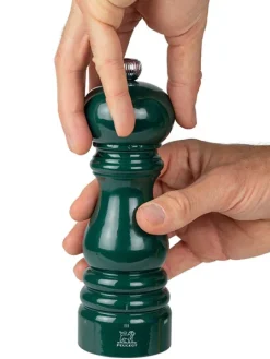 Store Paris u'select U'select manual wooden salt mill in forest green gloss, 18cm - 7in For The Foodie|Salt