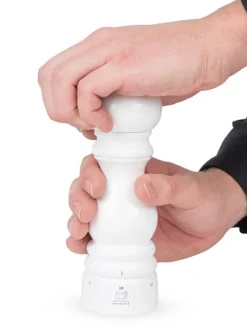 Best Sale Paris u'select U’select manual wooden pepper mill in white gloss, 18cm Pepper|Pepper Mills