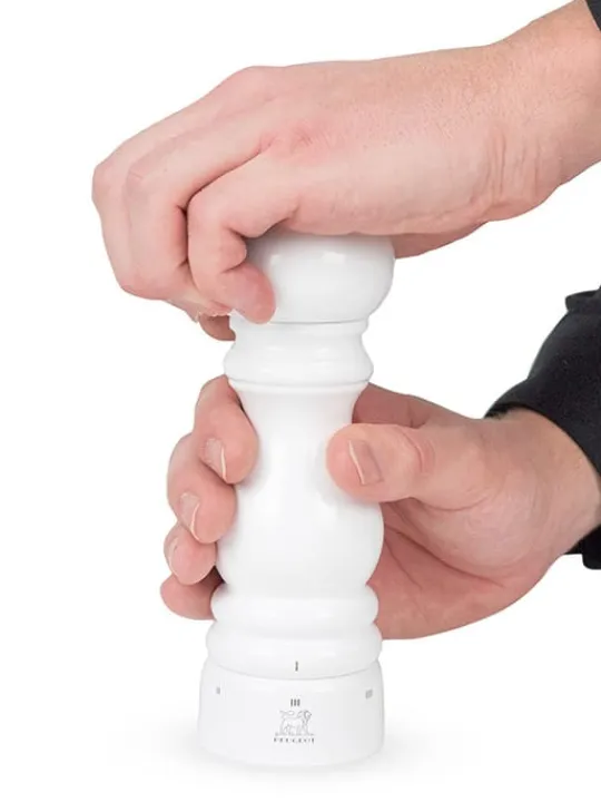 Best Sale Paris u'select U’select manual wooden pepper mill in white gloss, 18cm Pepper|Pepper Mills