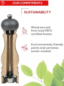 Outlet Paris u'select U’select manual salt mill in finished beechwood, 40cm Salt|Salt Mills
