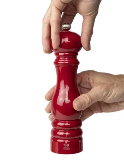 New Paris u'select Uselect manual wooden salt mill in passion red gloss, 22cm Salt|Salt Mills