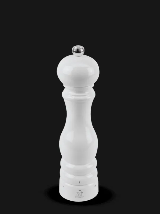 Clearance Paris u'select U’select wooden manual pepper mill with a white gloss finish, 22cm Pepper|Pepper Mills
