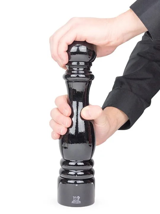 Store Paris u'select U’select wooden manual salt mill in black gloss, 30cm Salt|Salt Mills