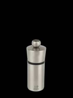 Fashion Pocket Compact pepper mill in stainless steel with a protective felt sleeve, 10 cm Pepper|Pepper Mills