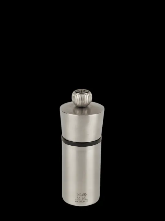 Fashion Pocket Compact pepper mill in stainless steel with a protective felt sleeve, 10 cm Pepper|Pepper Mills