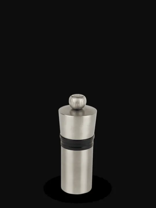 Fashion Pocket Compact pepper mill in stainless steel with a protective felt sleeve, 10 cm Pepper|Pepper Mills