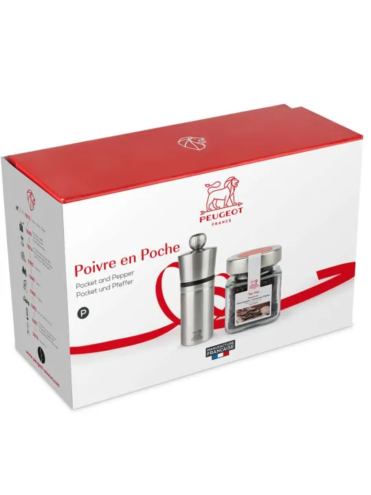 New Poivre en poche pocket stainless steel pepper mill with vietnam black pepper 70g Pepper|Pepper Mills