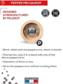 Fashion Roellinger manual wooden pepper mill with handle, 13 cm Pepper|Pepper Mills