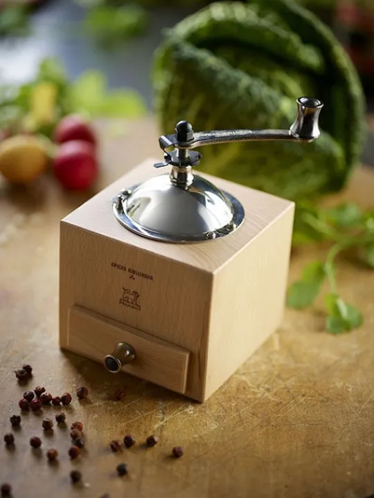 Fashion Roellinger manual wooden pepper mill with handle, 13 cm Pepper|Pepper Mills