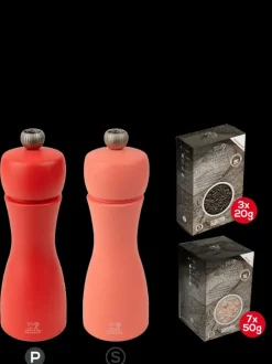Online Tahiti bundle Set of 15cm wooden salt and pepper mills with spices Salt|Salt & Pepper Mill Sets