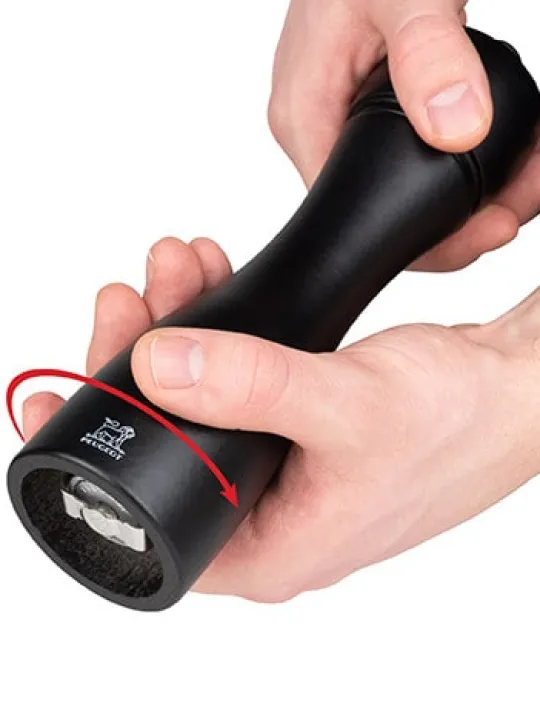 Fashion Tahiti Manual beech wood pepper mill in matt black, 20cm Pepper|Pepper Mills