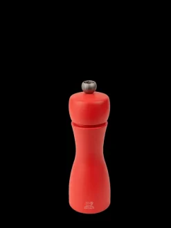Sale Tahiti Manual beech wood pepper mill in brick red, 15cm - 5in Pepper|Pepper Mills