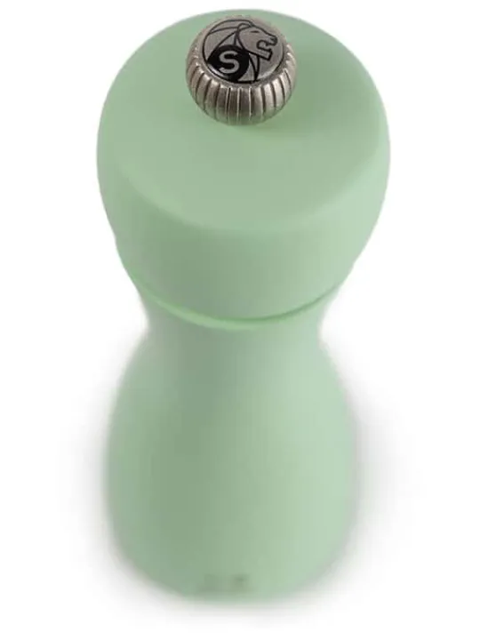 Hot Tahiti Manual beech wood salt mill in green, 15cm Salt|Salt Mills