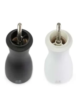 Store Tahiti Set of manual beech wood salt and pepper mills in black and white, 15cm Salt|Salt & Pepper Mill Sets