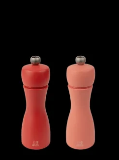 New Tahiti Set of manual beech wood salt and pepper mills in brick red & flame red, 15cm For The Host With The Most|For The Foodie