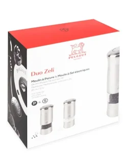 Shop Zeli Set of electric stainless steel salt and pepper mills, 14cm Salt|Salt & Pepper Mill Sets