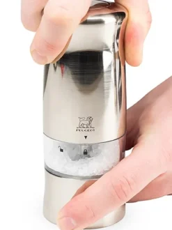 Shop Zeli Set of electric stainless steel salt and pepper mills, 14cm Salt|Salt & Pepper Mill Sets